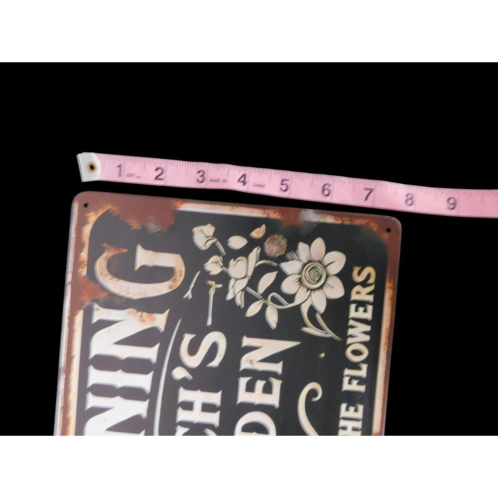 Warning Witch's Garden Metal Tin Sign 12x8 Vintage Gothic Decor - Picture 12 of 12